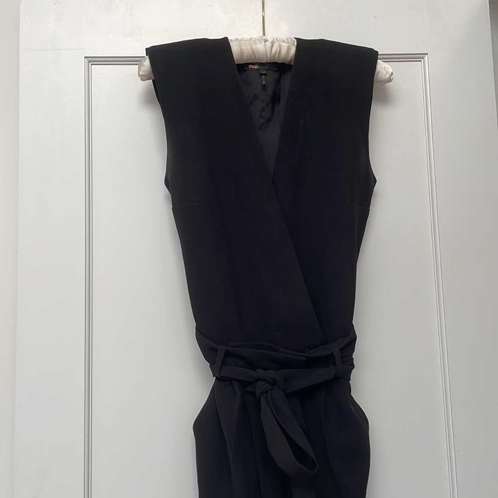 Maje black jumpsuit